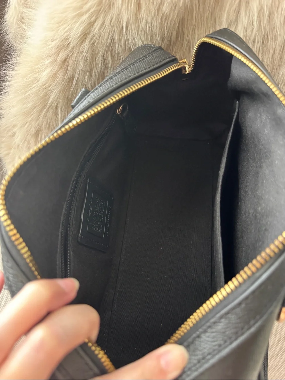 Coach Rowan Satchel Black with Gold Hardware